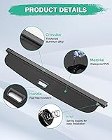 Vista 460 de Powerty Cubierta de Carga para Accesorios Kia Sportage 2023-2025 2026, Textura de Lona Cubierta Retráctil para Maletero Trasero de Carga de Equipaje