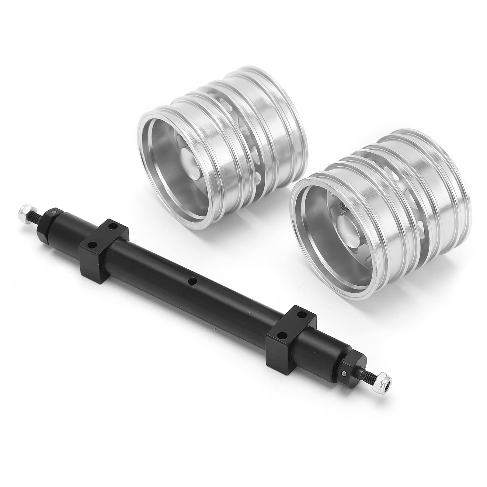 Zestaw piasty koła ze stopu aluminium w kolorze srebrnym, tylna oś, akcesoria zamienne RC do ciągnika 1/14