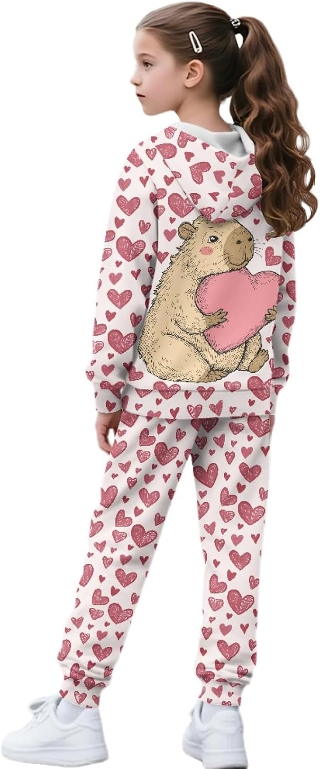 HUIACONG Boys Girls Sweatsuits for Kids Sweat Set for Children Sweat Suit