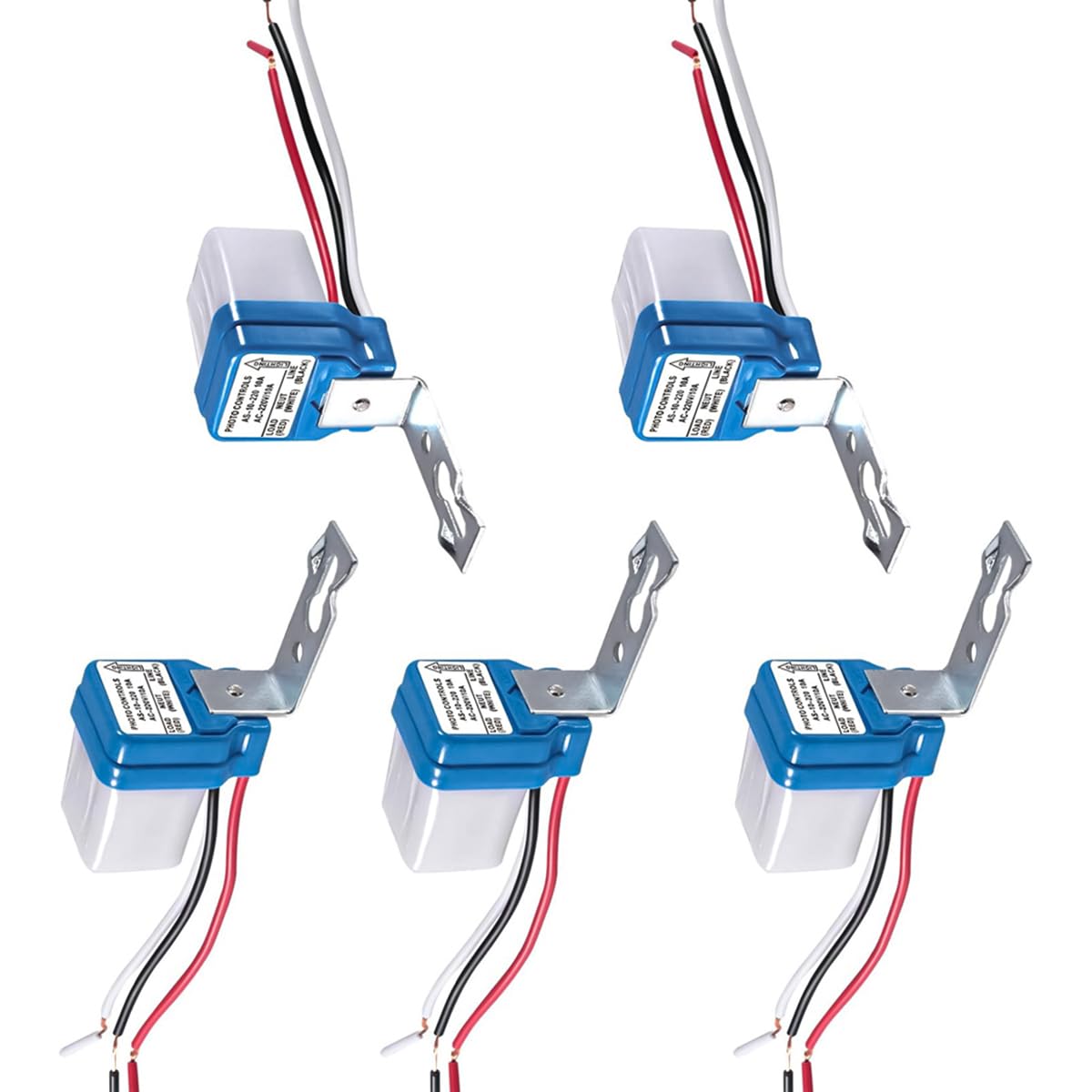 Serplex® 5Pcs Photocell Switch AC 220V 10A Automatic Dusk-to-Dawn Photoswitch Auto On/Off Photocell Light Sensor Switch Photocell Control Light Sensor for for Pathway, Porch, Stair, and Home Lighting-image-27