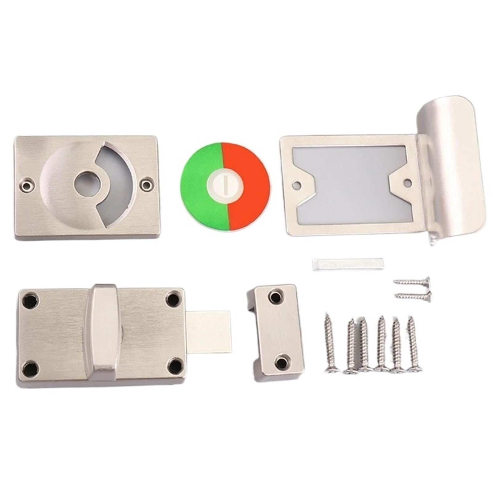 Metal Indicator Door Lock Public Toilet WC Hardware Latch for Bathroom Occupied Vacant Engaged Deadbolt Dressing Room for Public