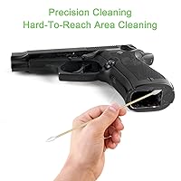 Vista 3 de Eyxformula 200 hisopos de algodón de limpieza de pistola de 6 pulgadas con puntas de doble punta, palos de bambú fuertes, hisopos de algodón largos