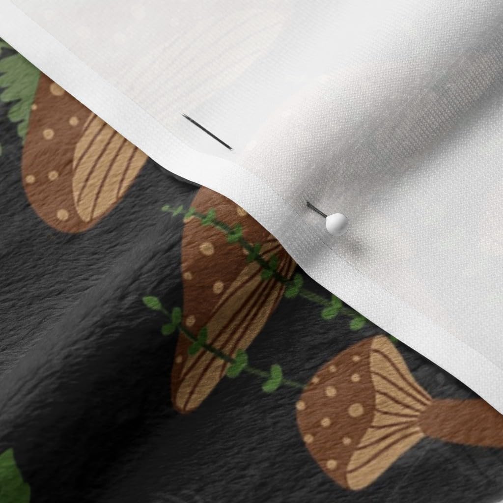 Spoonflower Fabric - Mushroom Garden Mushrooms Printed on Minky Fabric by The Yard - Sewing Baby Blankets Quilt Backing Plush