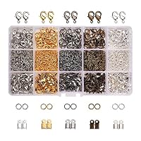 PH PandaHall Offene Binderinge & Karabinerverschlüsse – 660 Teile, 18K Gold – 4-8mm Ringe & 12mm Clips Für Schmuckherstellung