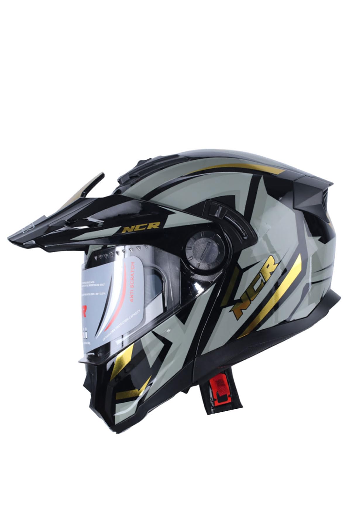 X-Cross Çene Açılır Kask Sarı Grafik (ECE-22.06)