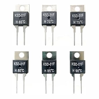 6 PCS Temperature Switch KSD-01F Normally Open NO 65C-90C