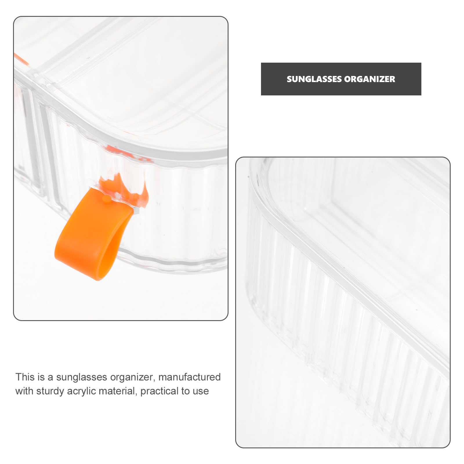Acryl Brillenorganizer mit 4 Schubladen für Sonnenbrillen und Brillen Transparente Brillenbox zur Aufbewahrung im Sommerurlaub zu Hause oder Geschäft