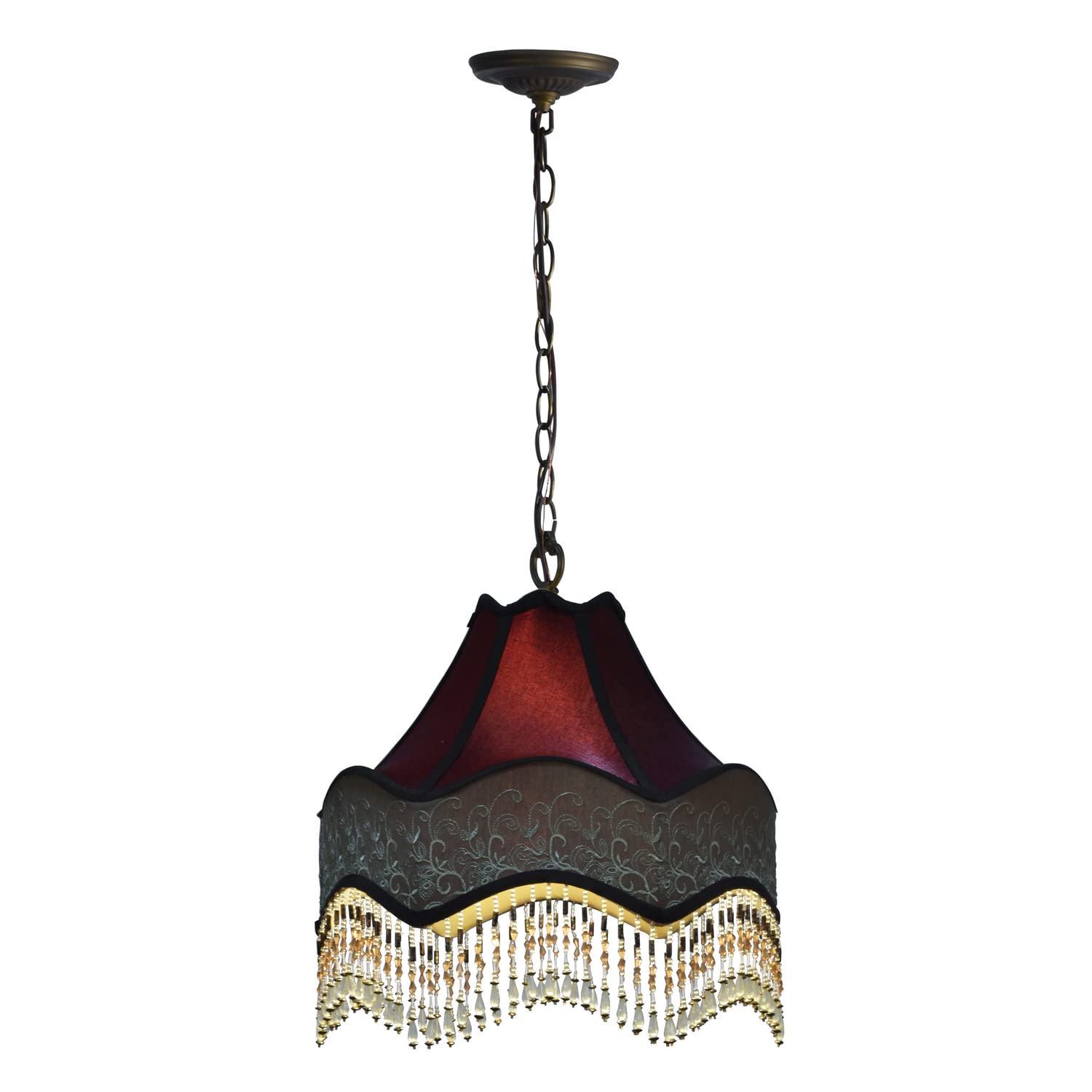 Dale Tiffany SPH17089 Beaded Ruby Victorian Pendant