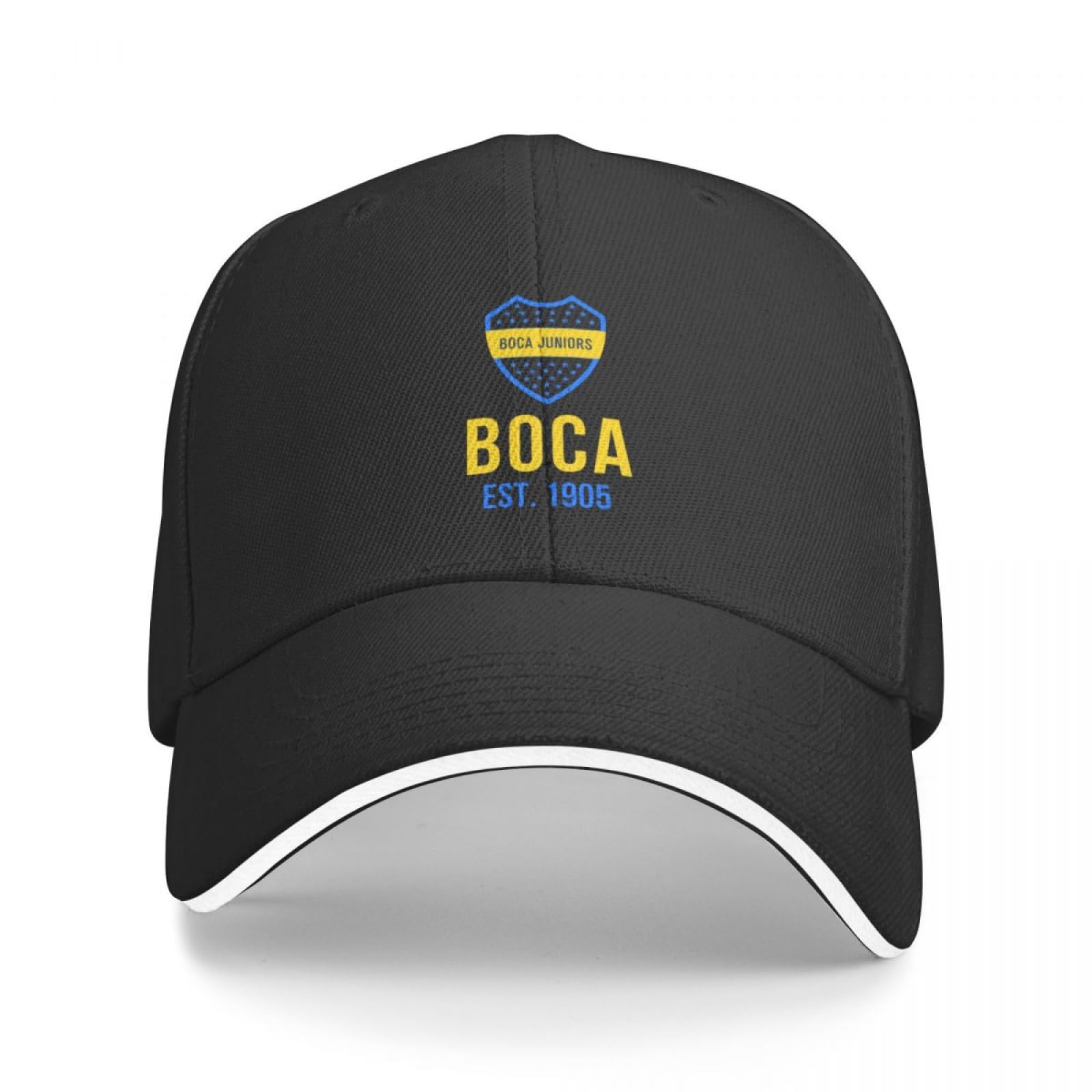 Cizieoe Men's Black Baseball Cap Boca Juniors Alt 2 Vintage Hat Beach Beach Caps