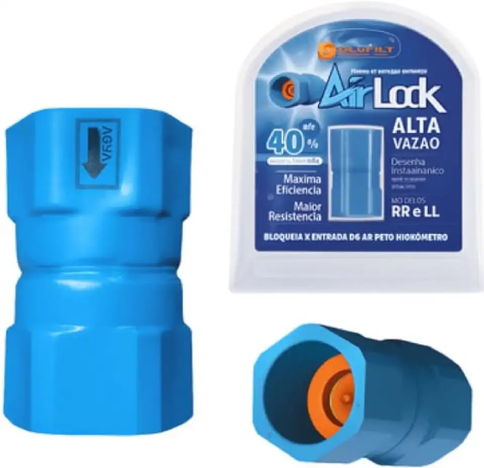 Bloqueador De Ar Para Hidrômetro Valeplast Airlock 3/4 Roscável - Economize Na Conta De Água