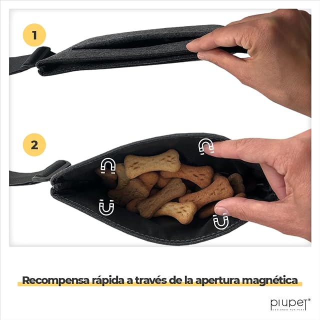 Foto 2 de 6 de PiuPet Bolsa para Perros con Cierre Magnético - Riñonera de Adiestramiento