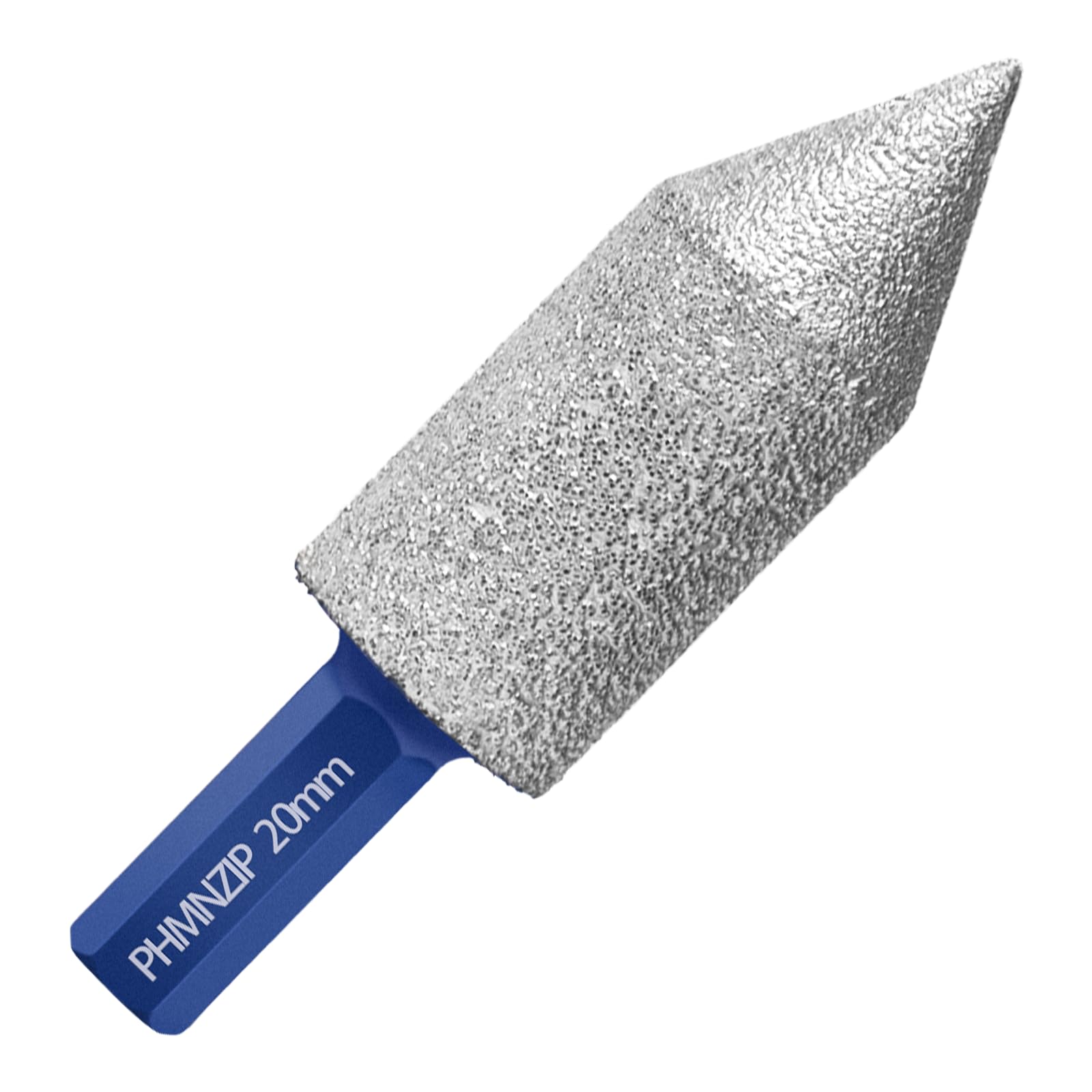 Diamond Chamfer Bits 20 mm Hexagon Shank Beveling Milling Bit Countersink Drill for Tiles Marble Ceramic Granite Trimming Finishing Cleaning of Enlargement Grinding Existing Holes