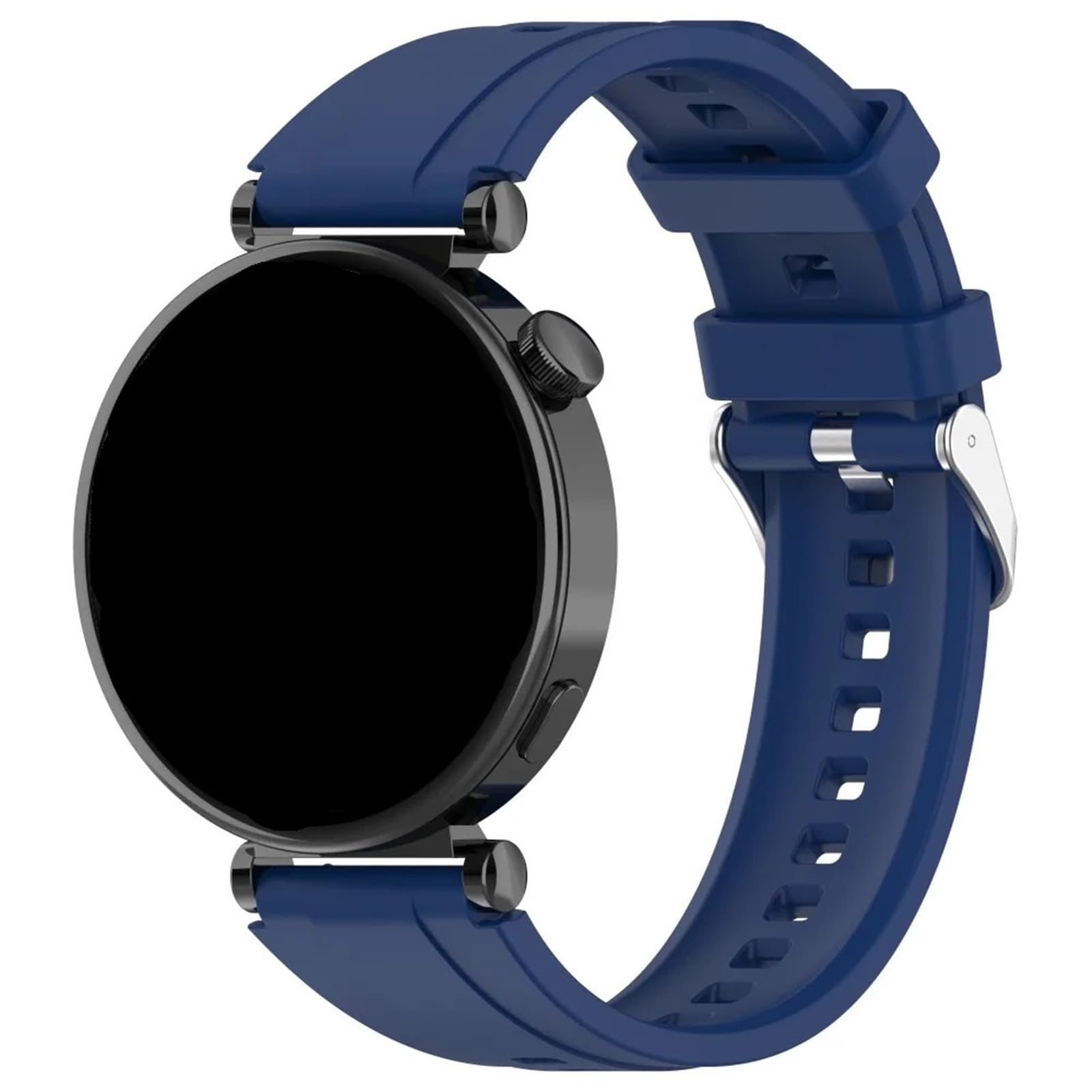 Uniwersalny zapasowy pasek do zegarka 18 mm 22 mm silikonowy pasek miękka bransoletka (czarny, 18 mm)