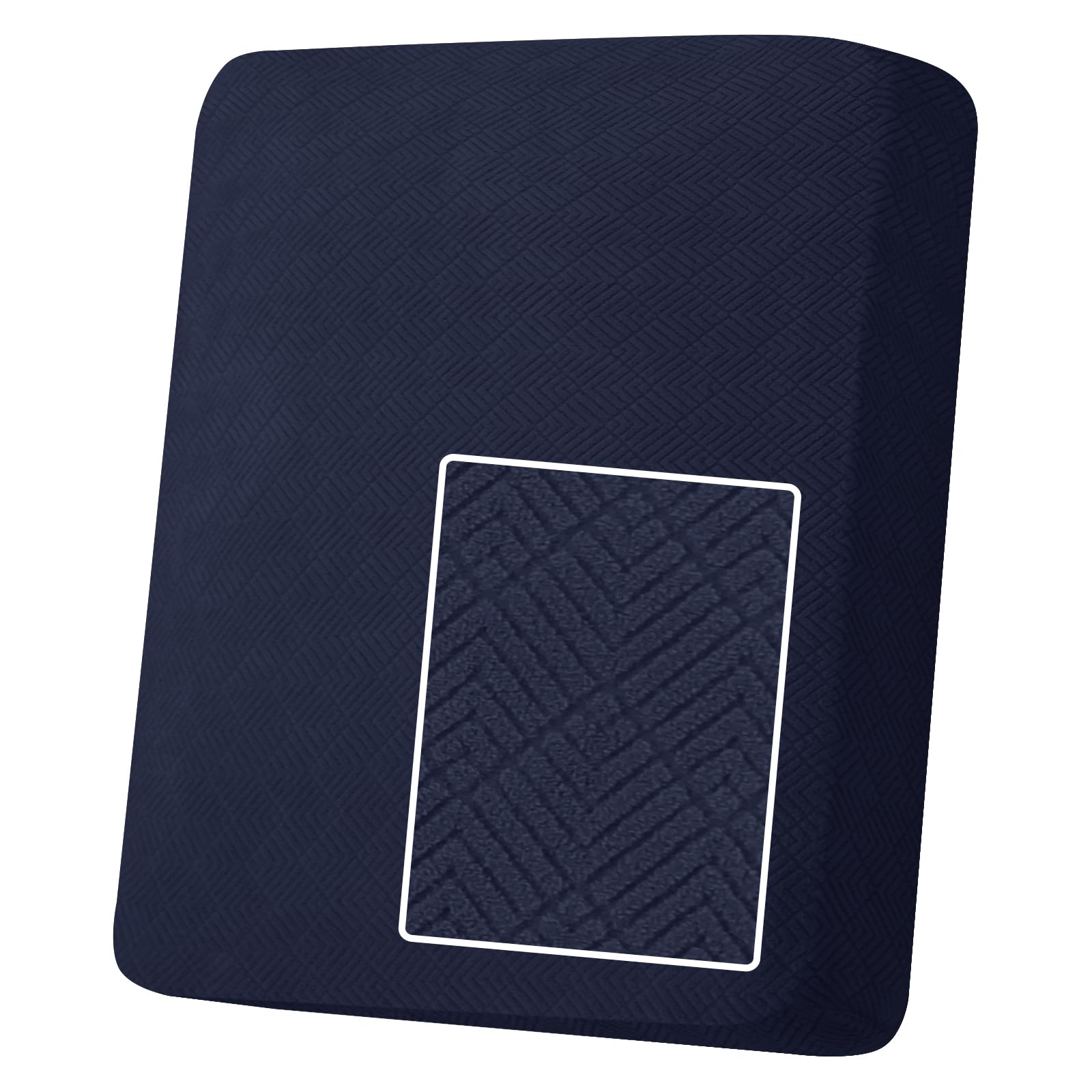 MAXIJIN Elastic Sofa Seat Covers, Universal Couch Seater Covers, Couch Seat Slipcover Protector Replacement for Individual Cushion with Elastic Bottom (Navy Blue, Large 1 Seater) — image 1