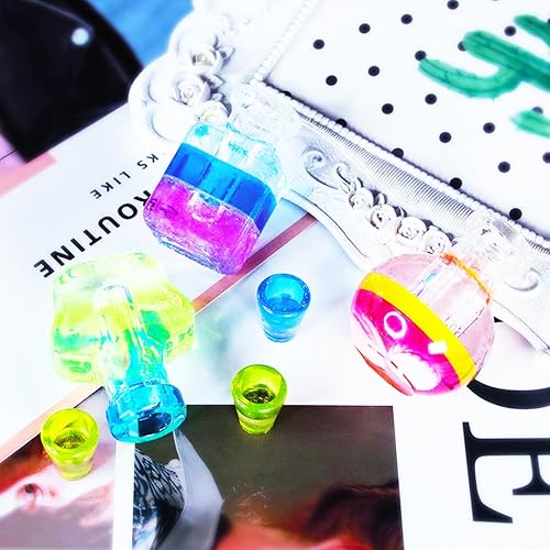 Miniatura 7 de 4 moldes de silicona para botellas de arena movediza y tapón, moldes de resina UV, mini botella, molde de fundición de resina epoxi para joyería de