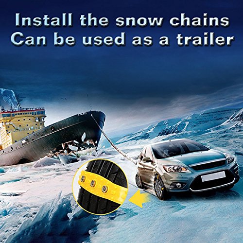 Snow Chains Car Anti Slip Tire Chains Adjustable Anti-Skid Chains Car Tire Snow Chains Fits For Most Car/Suv/Truck-Set Of 10 Width 183-295Mm/7.2-11.6'' #TOP3