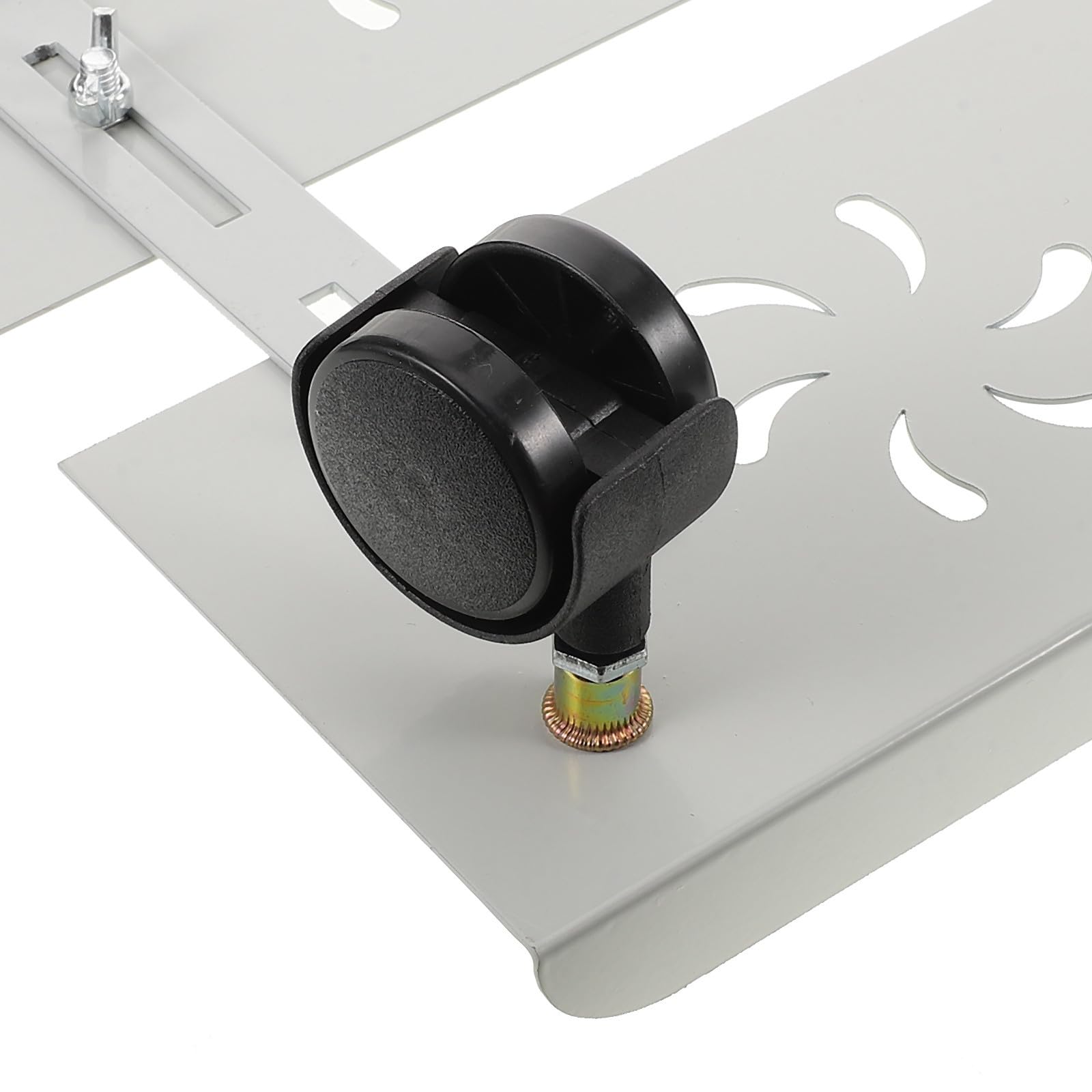 PartyKindom Soporte de Computadora, Soporte de Torre para PC Ruedas, Acero al Carbono, Blanco, Frenos, para Torre de Ordenador, para Escritorio y Hogar