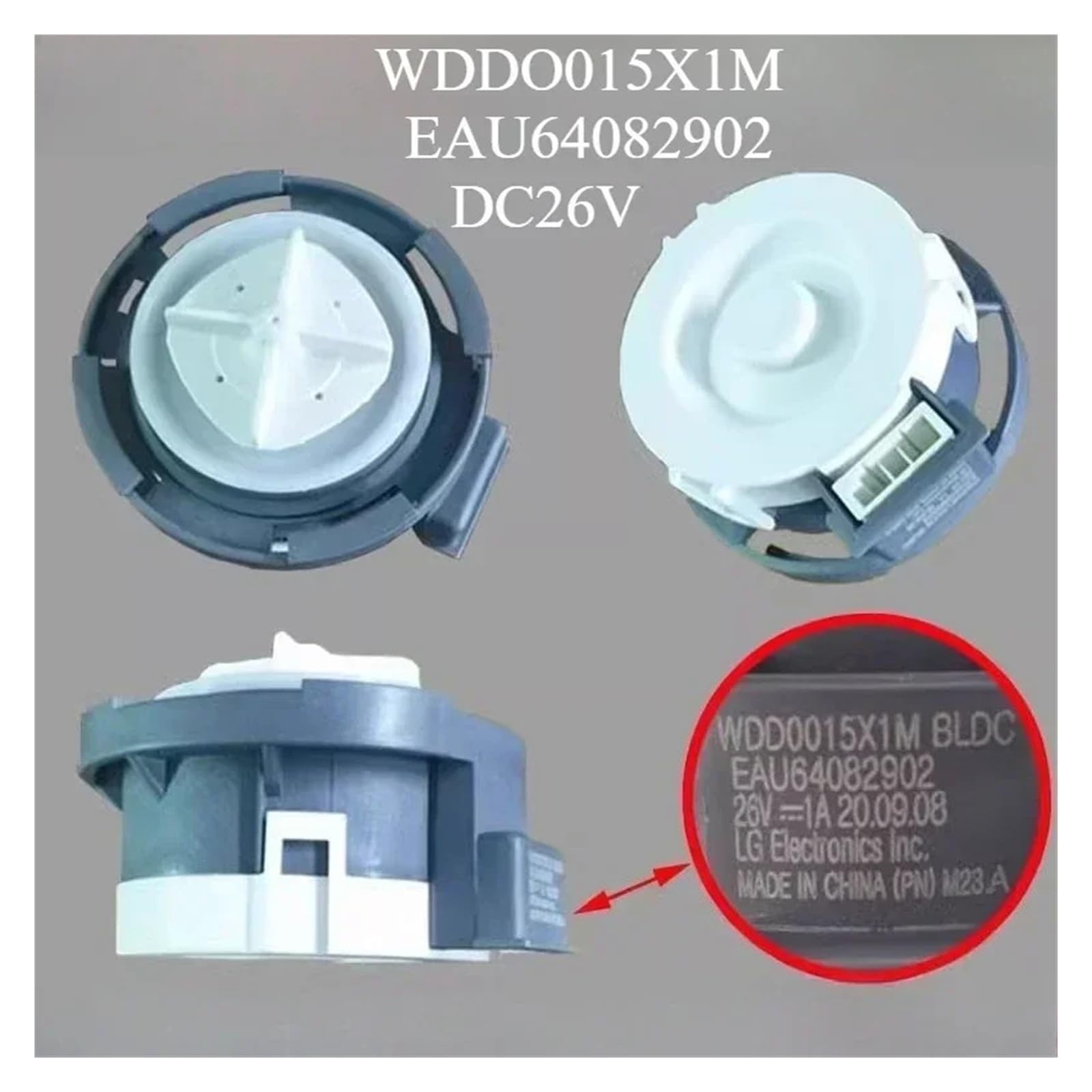 Compatible Con LG,1 Uds. Conjunto De Bomba De Drenaje For Lavadora WDD0015X1M Motor De Drenaje BLDC EAU64082902 26V Piezas De Lavadora