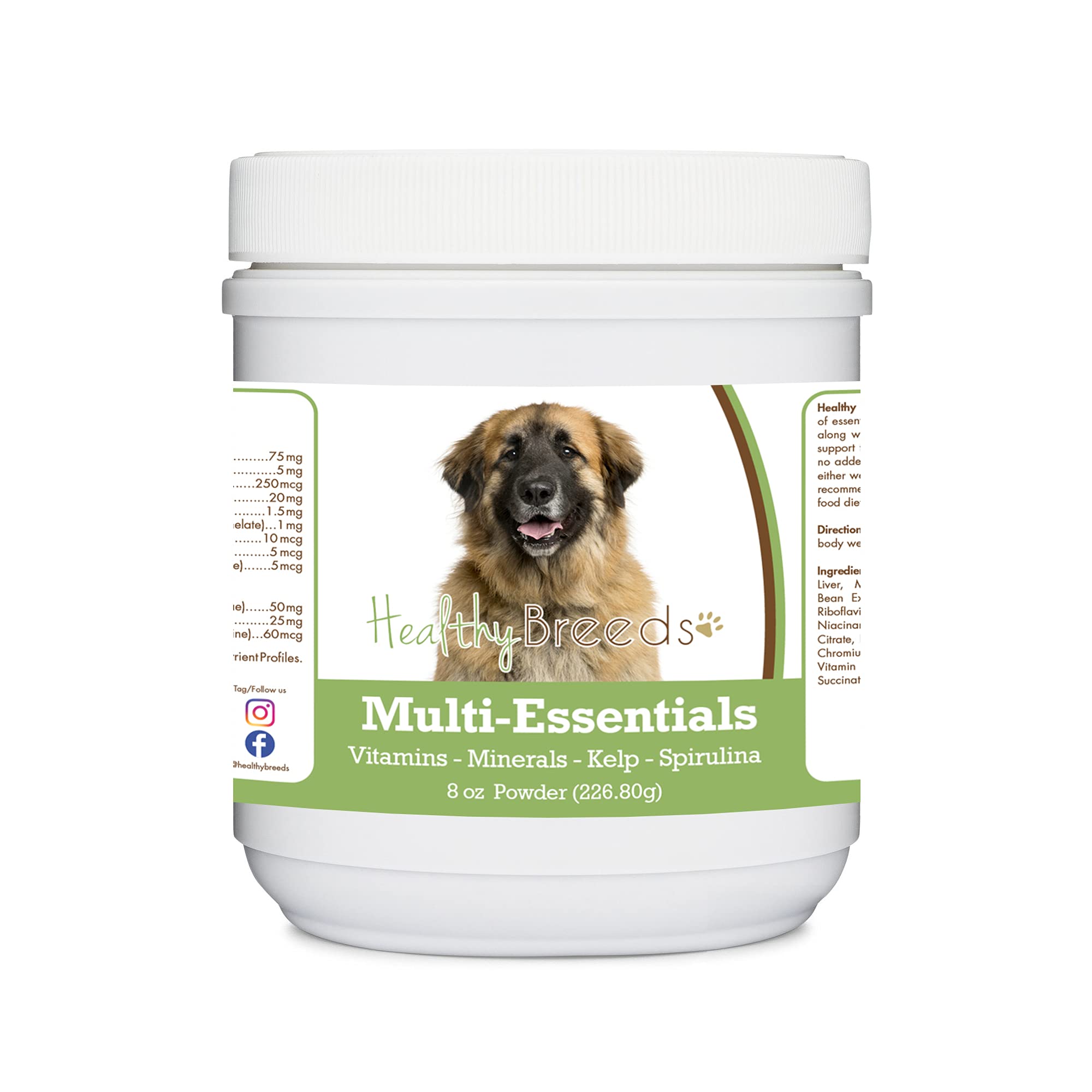 Healthy Breeds Leonberger Multi-Essentials Powder for Dogs - an Ideal Supplement of Vitamins, Minerals &amp; Antioxidants for Your Dog - 8 oz