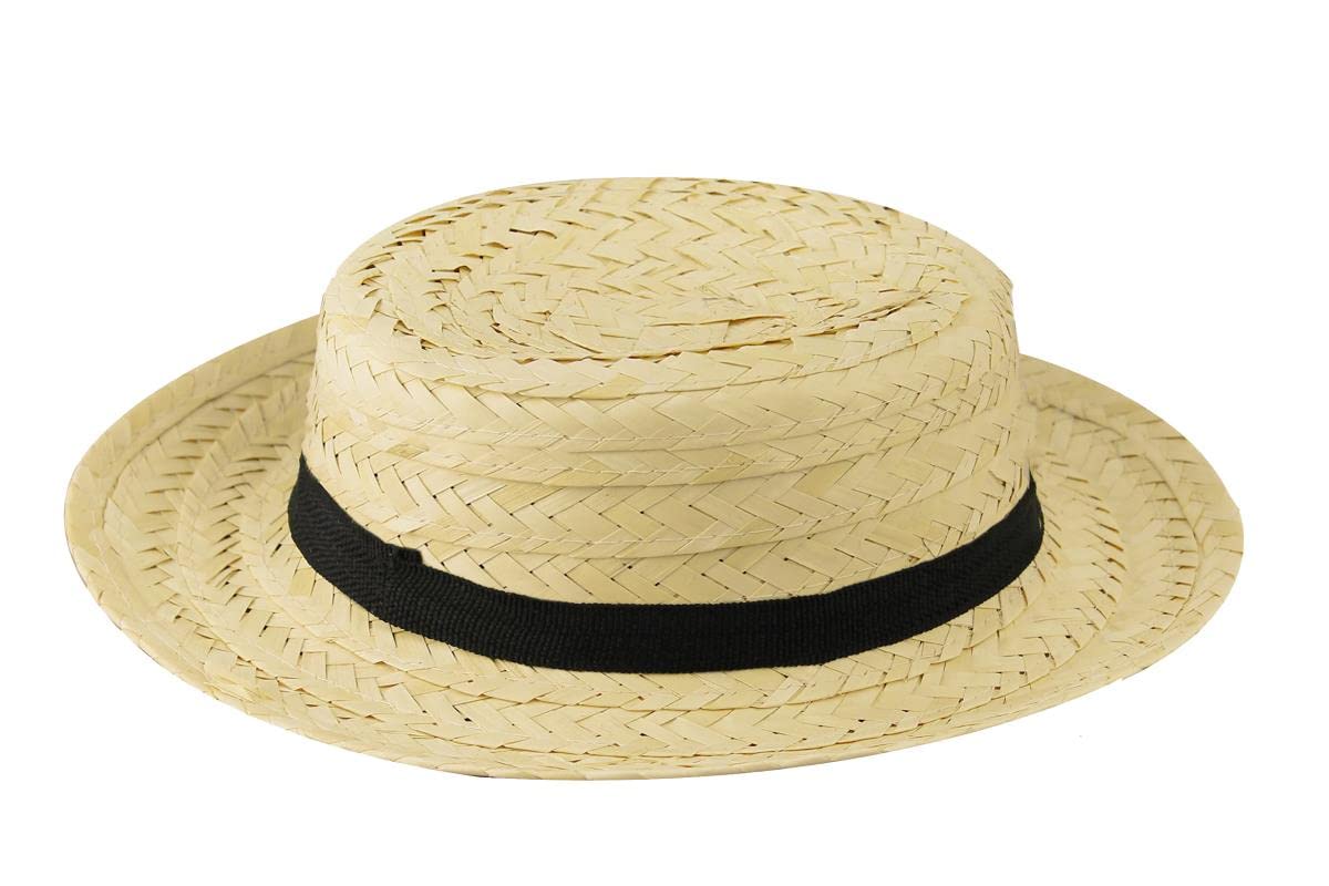 I LOVE FANCY DRESS Sombrero DE Paja Blanco con Faja Negra para Adultos
