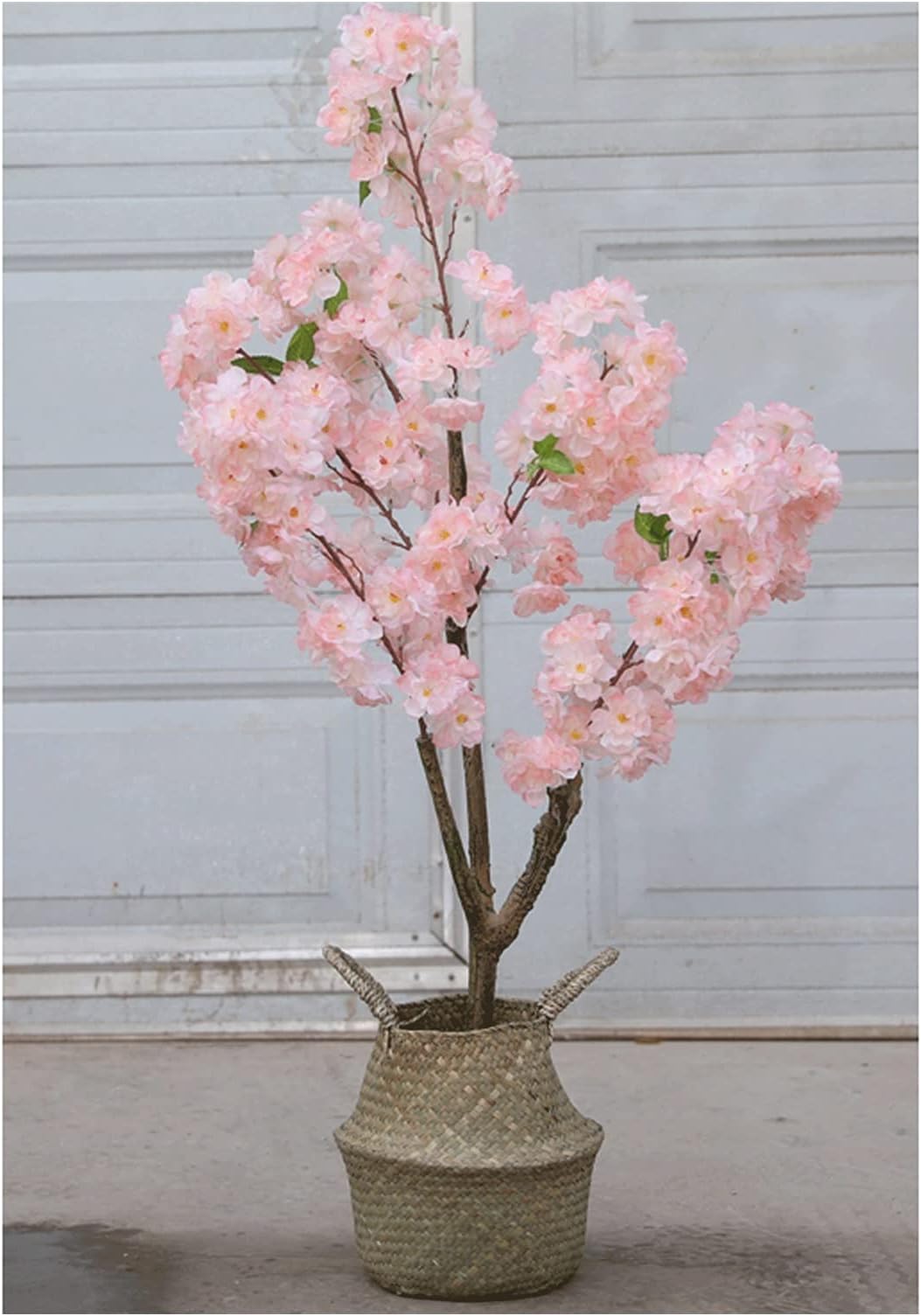 Artificial Bonsai Artificial Cherry Blossoms Tree Plants 27" Fake Cherry Blossoms Branch Leaves Topiary Faux Plant Decor For Home Office