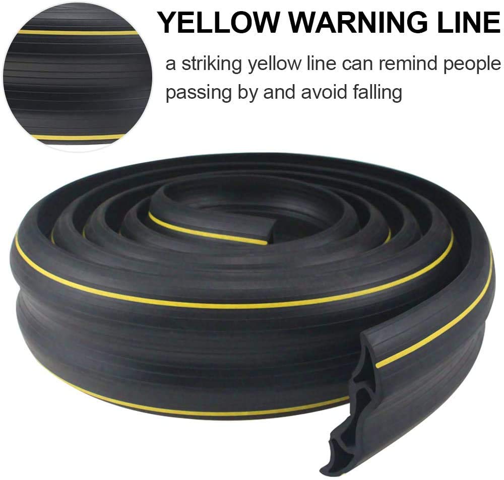 Floor Cable Protector, 3M Floor Cable Cover 3 Cord Channels, Flexible