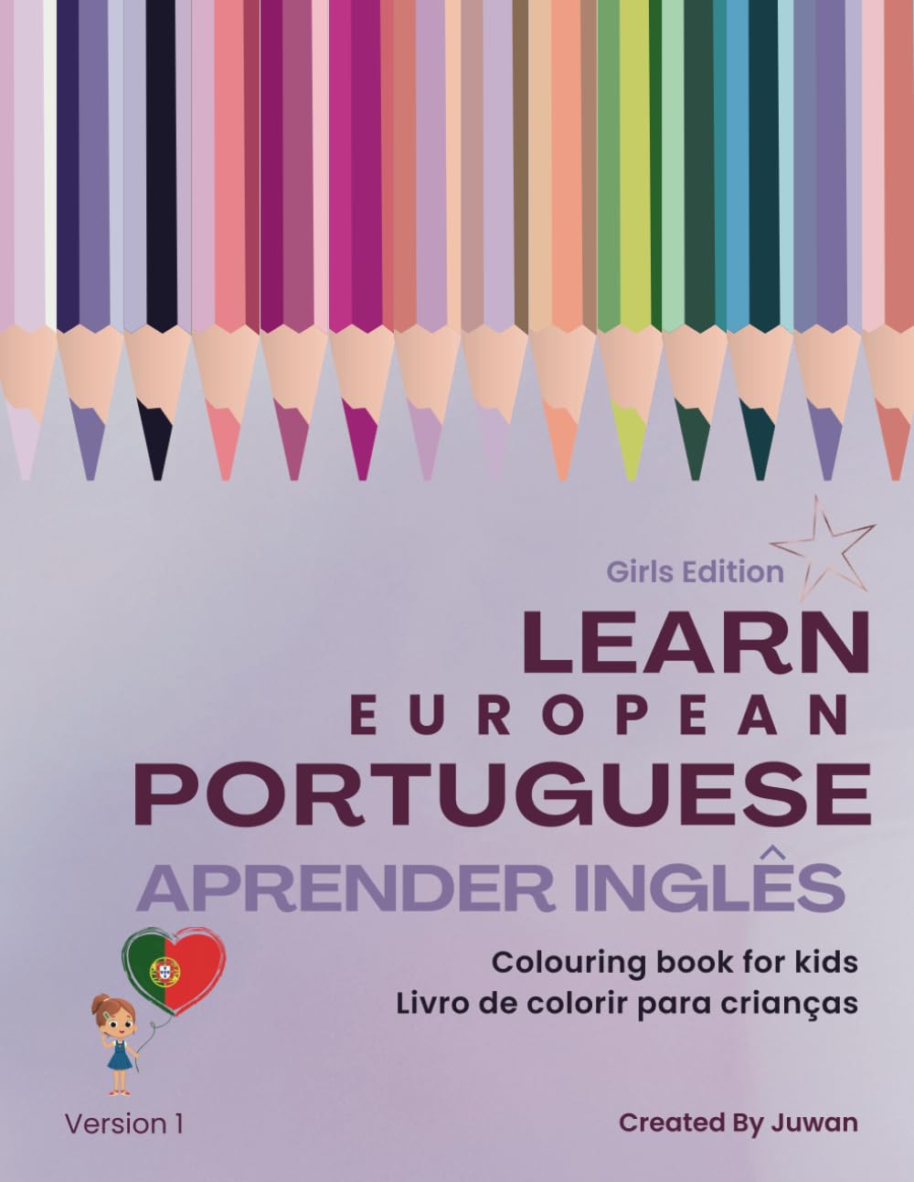 Learn Portuguese, Aprender Ingles: Colouring book for kids, Livro de colorir para crianças
