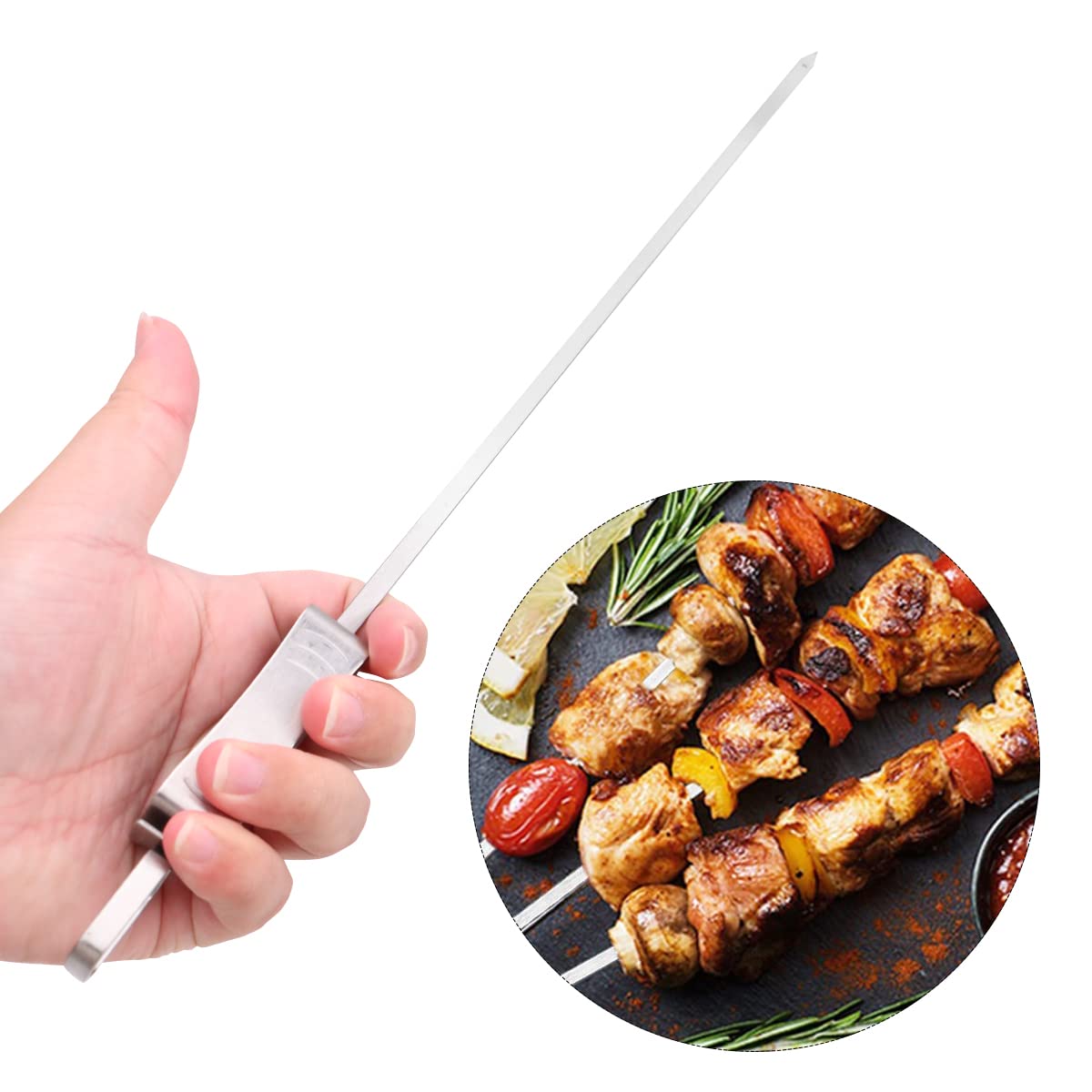 Grillspießklemmen Aus Metall – 30 Stück, Universell Für Bambus- & Metallspieße, Verhindert Rutschen Von Fleisch & Gemüse