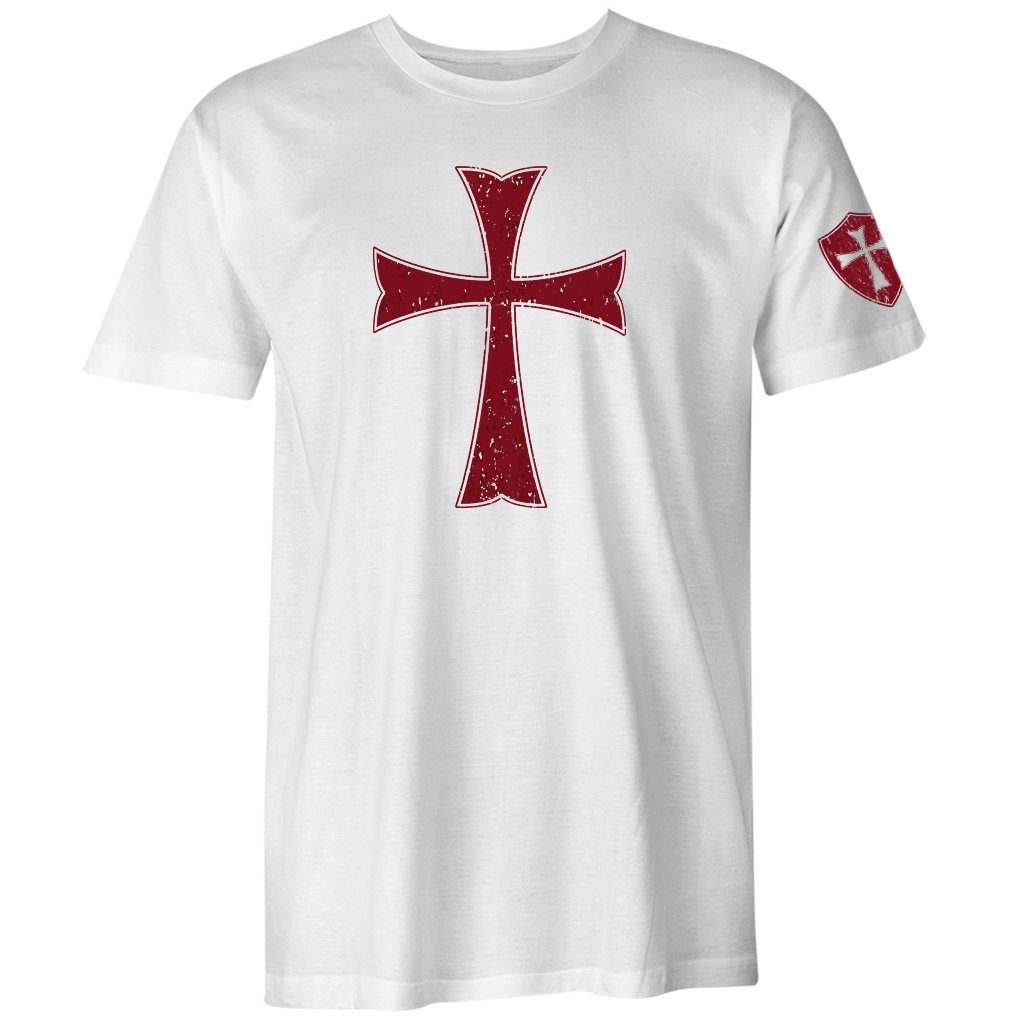 Fantastic TeesKnights Templar Crusader Cross Men's T Shirt