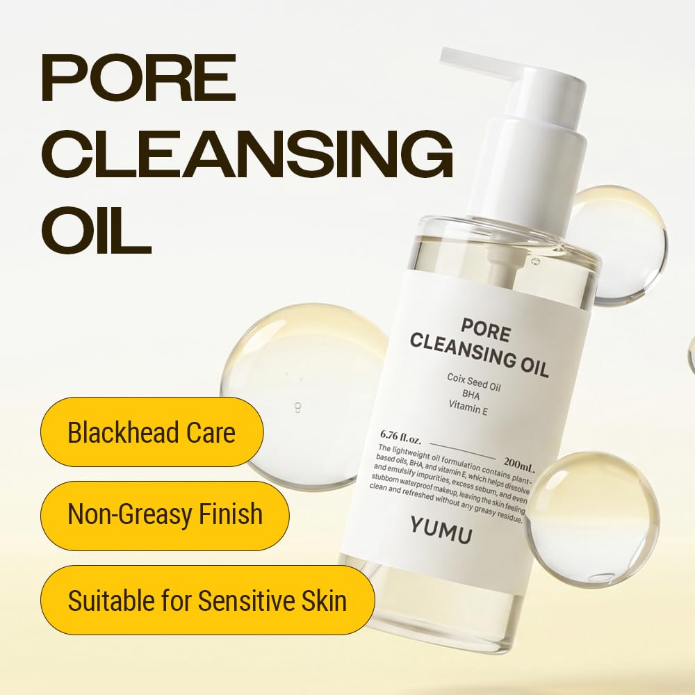 Amazon.com: YUMU Coix Seed Deep Pore Cleansing Oil, Vitamin E, BHA