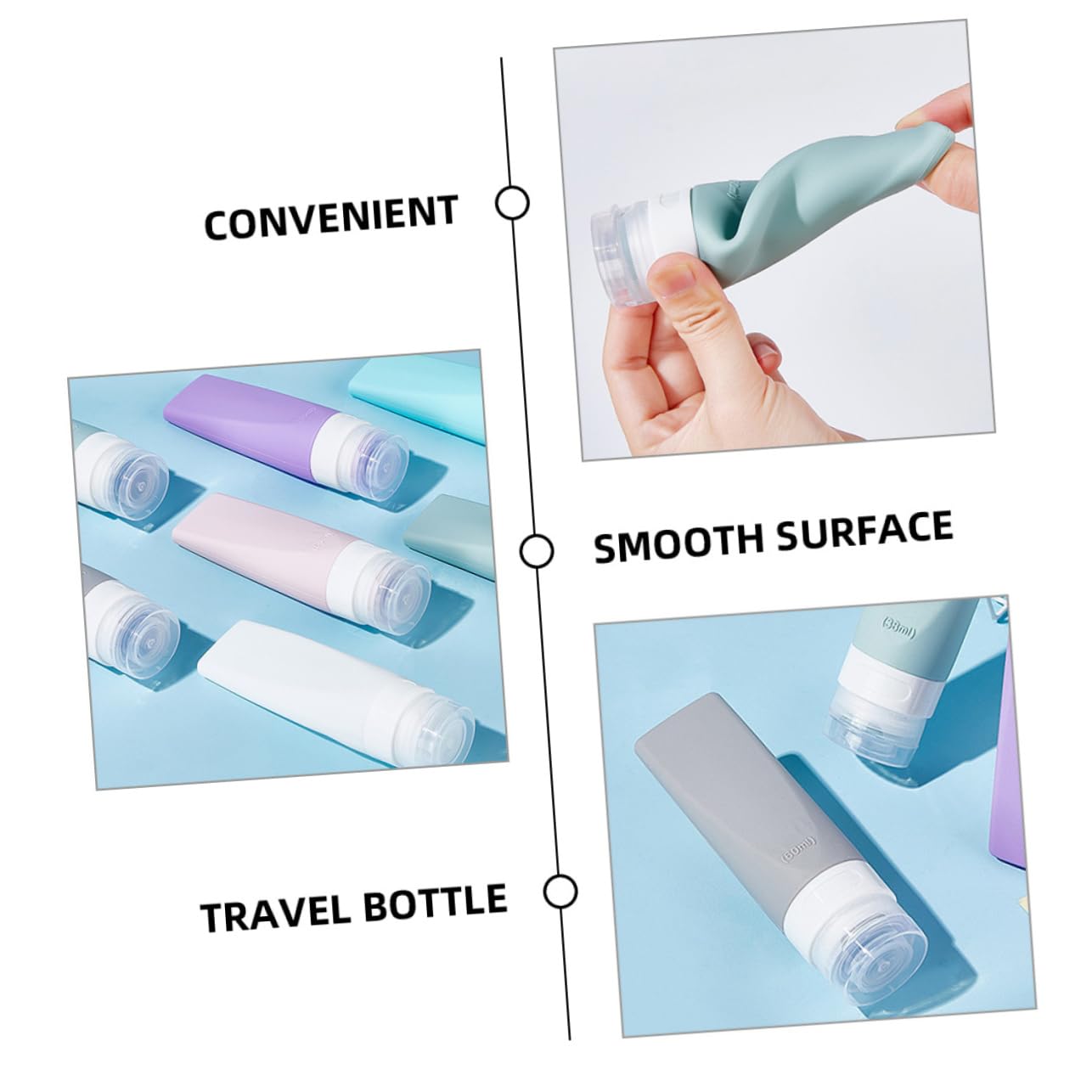 Didiseaon 9 Pz Bottiglia Portatile Bottiglie Da Viaggio Ricaricabili Contenitori Da Viaggio Per Articoli Da Toeletta Bottiglia Di Sapone Da Viaggio Contenitore Per Lozioni Gel Di Silice