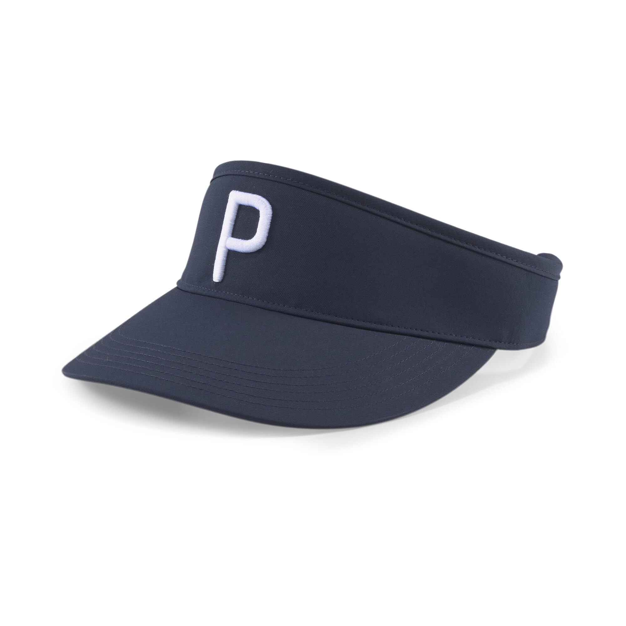 PUMA Adult P Golf Visor Adult Navy Blazer Bright White Blue, Navy blazer-bright white, One Size Fits All