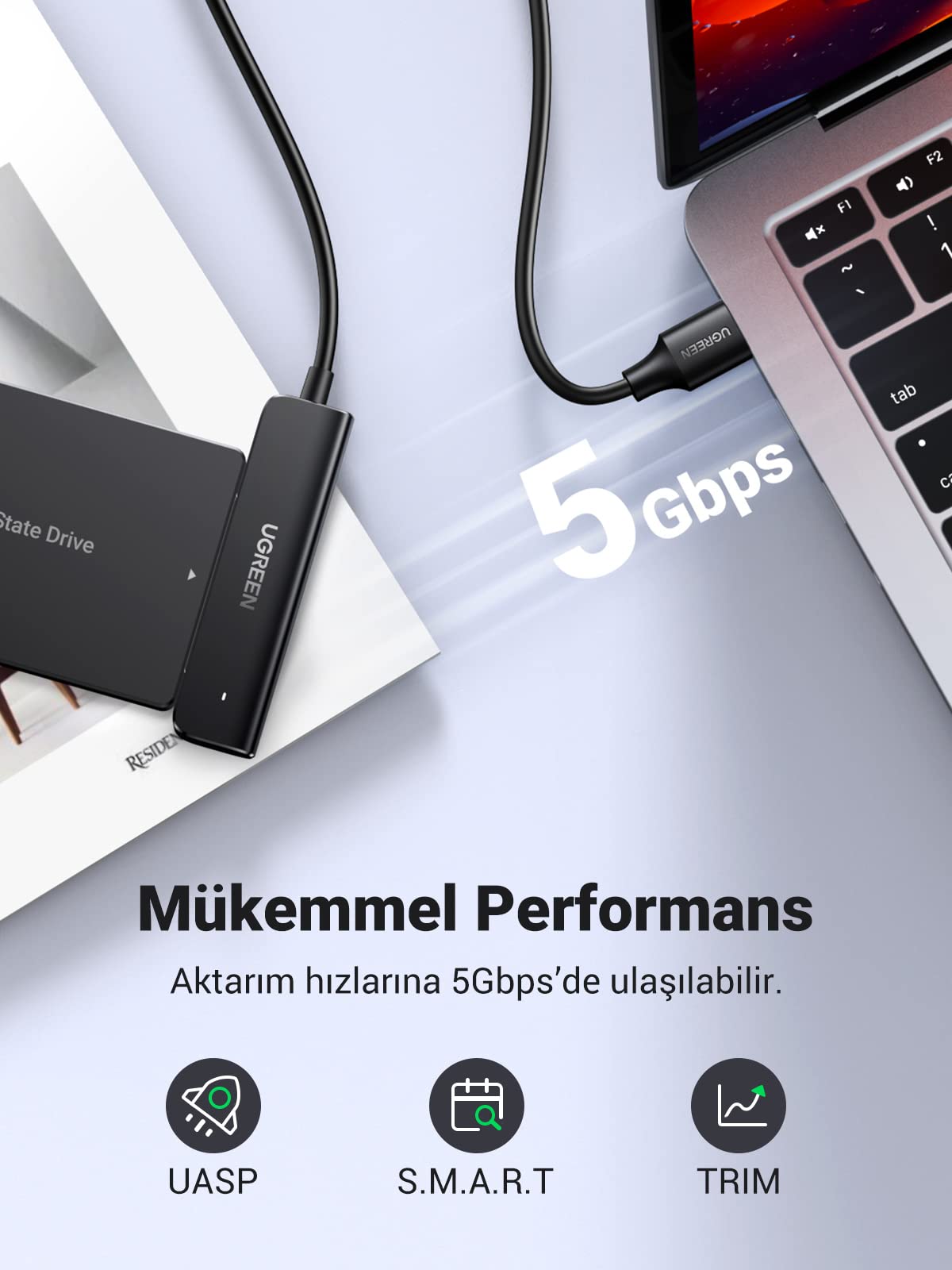 Ugreen USB 3.0 to SATA 3 Dönüştürücü Adaptör