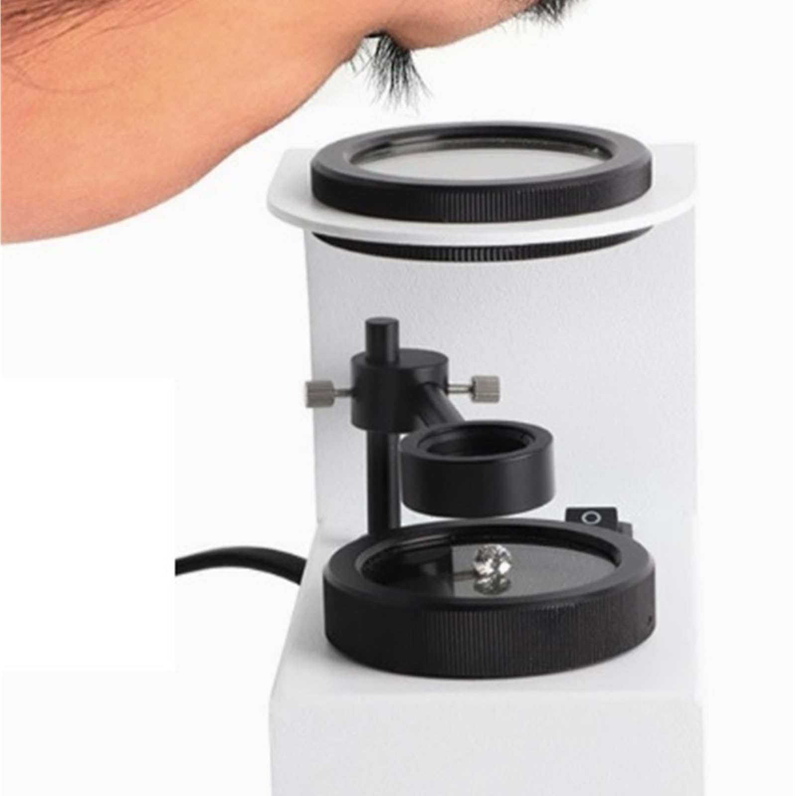 Microscopio Digital. Polarizador De Escritorio con Herramienta Probador Joyería LED, Lupa .Portátil