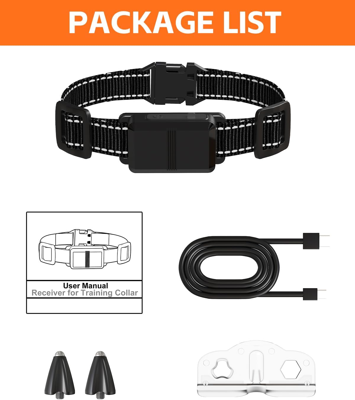 FLYSPEAR Extra Receiver Collar for Indoor Wireless Pet Barrier, Receiver Collar Only