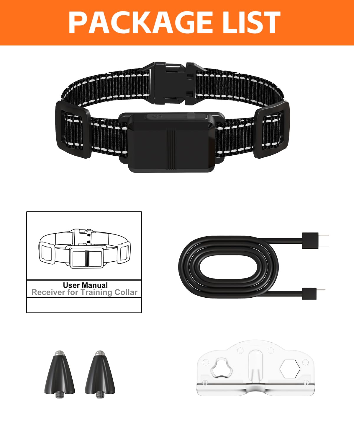 FLYSPEAR Collar receptor adicional para barrera inalámbrica para mascotas en interiores, solo collar receptor