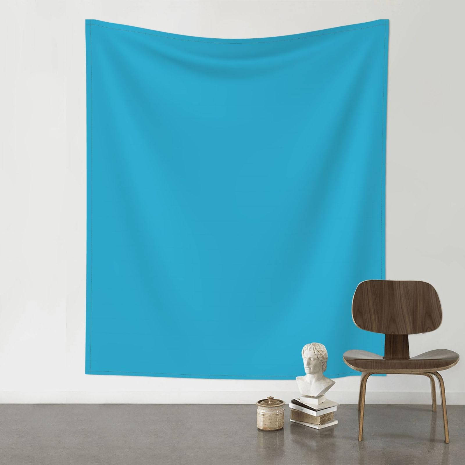 HJFCZH Sea Cyan Prints Wall Tapestry 60x51in – Boho Decor Throw for Bedroom, Dorm, Beach Cover & Picnic Blanket