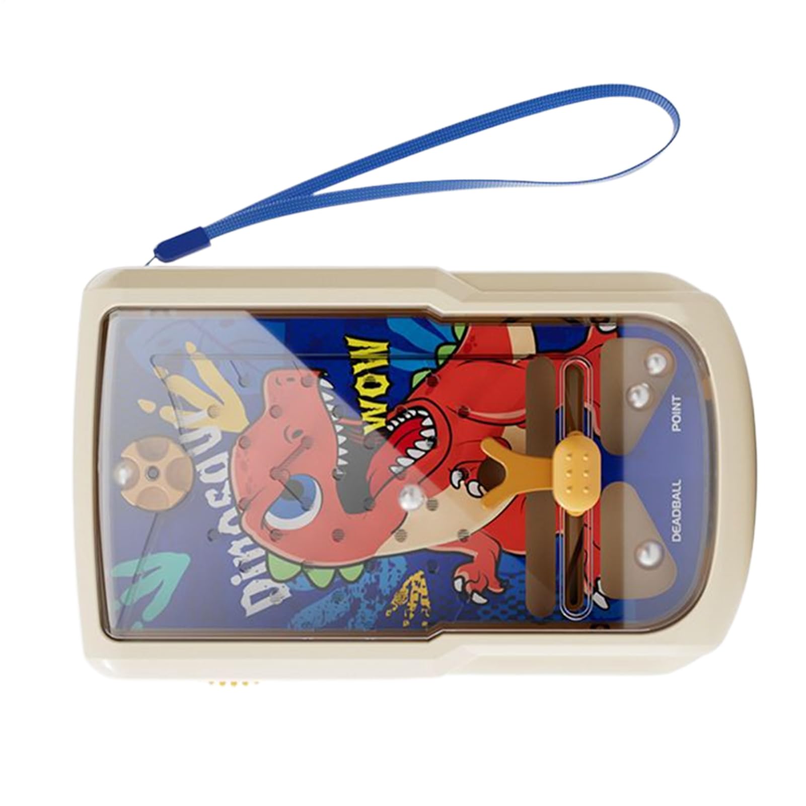 Mini Flipper Portable Design Dinosaure - Jeu D'arcade Manuel Pour Enfants - 13x8.5x2cm - 12