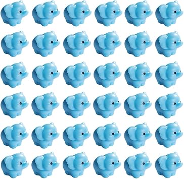 40 Pcs Miniature Elephant Figurines Easter Cake Toppers, Mini Elephant DIY Craft Plant Pot Fairy Garden Landscape Decor Ornament
