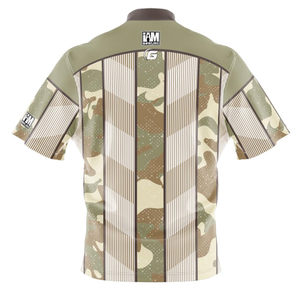 Logo Infusion I AM Bowling Jersey Short Sleeve Sash Collar 2329-9G Made in USA 900 Global (US, Alpha, Large, Regular, Regular, Multi)