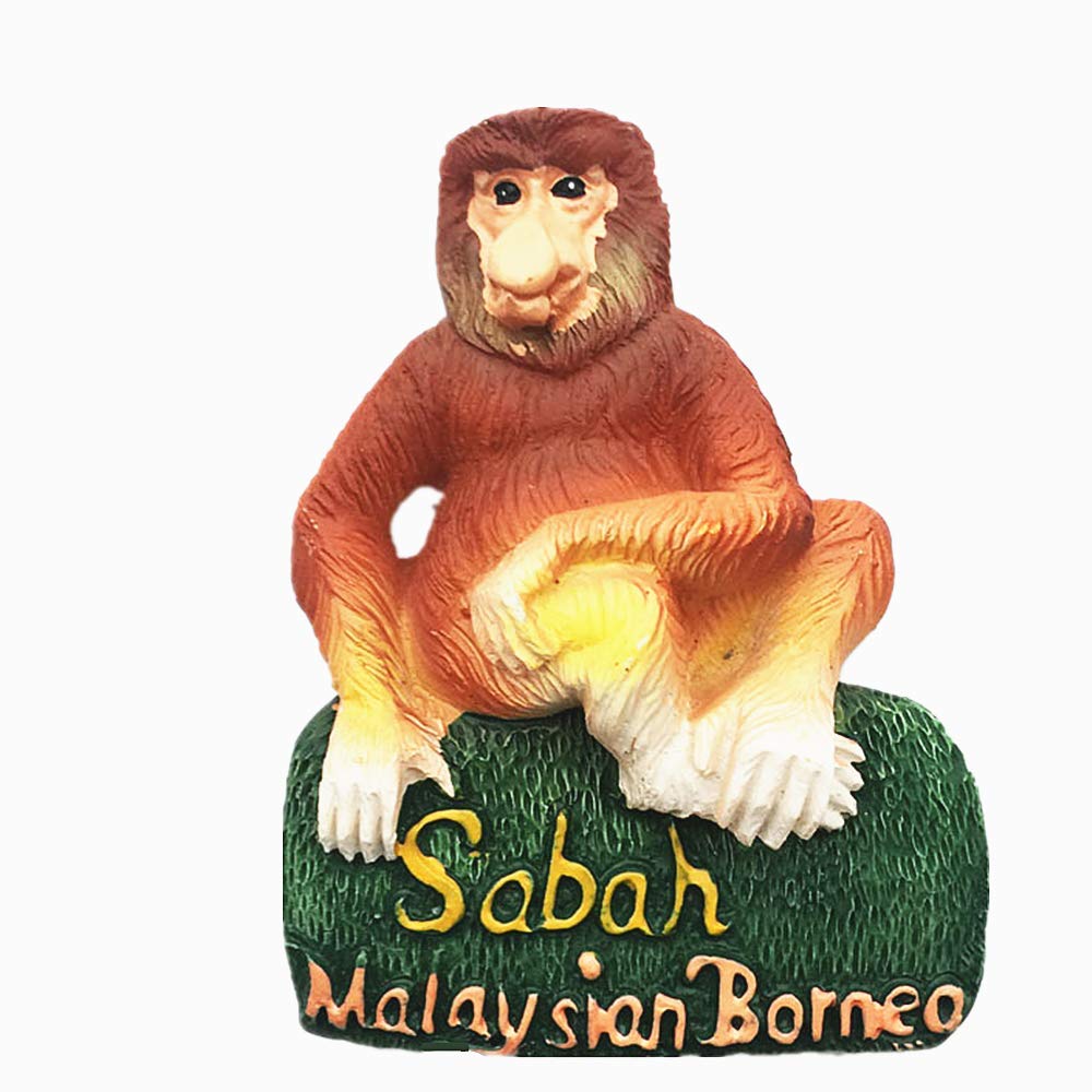 Sabah Malaysian Borneo Malaysia 3D Fridge Magnet Travel Souvenir Gift,Home & kitchen Decoration Magnetic Sticker Kalimantan Island Malaysia Refrigerator Magnet Collection