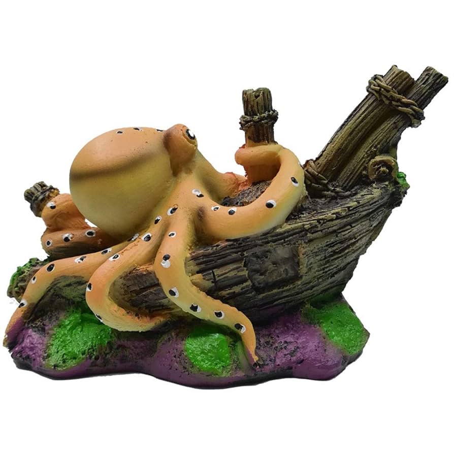 オススメ❣️´Lavendre 水槽 オーナメント タコ軍艦 Amazon.co