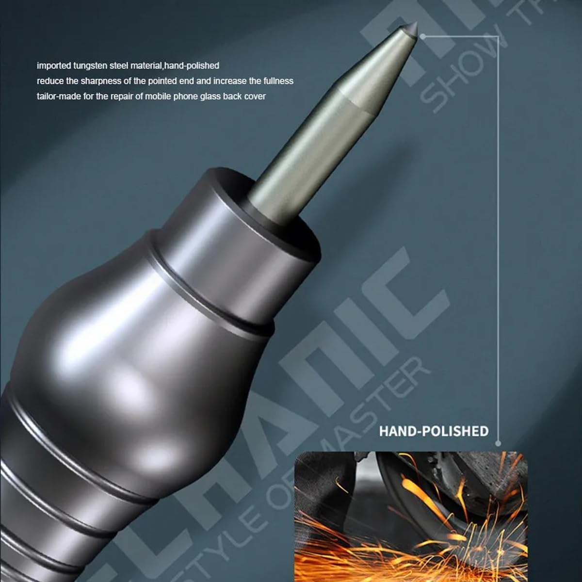 Phone Blasting Pen Phone Back Cover Glass Demolition Breaking Pen Back Rear Camera Glass Frame Removal Repair Tool for IP 12 Pro 13 14 15 16Pro Max Smartphone Rear Housing Cove (iRock 5)