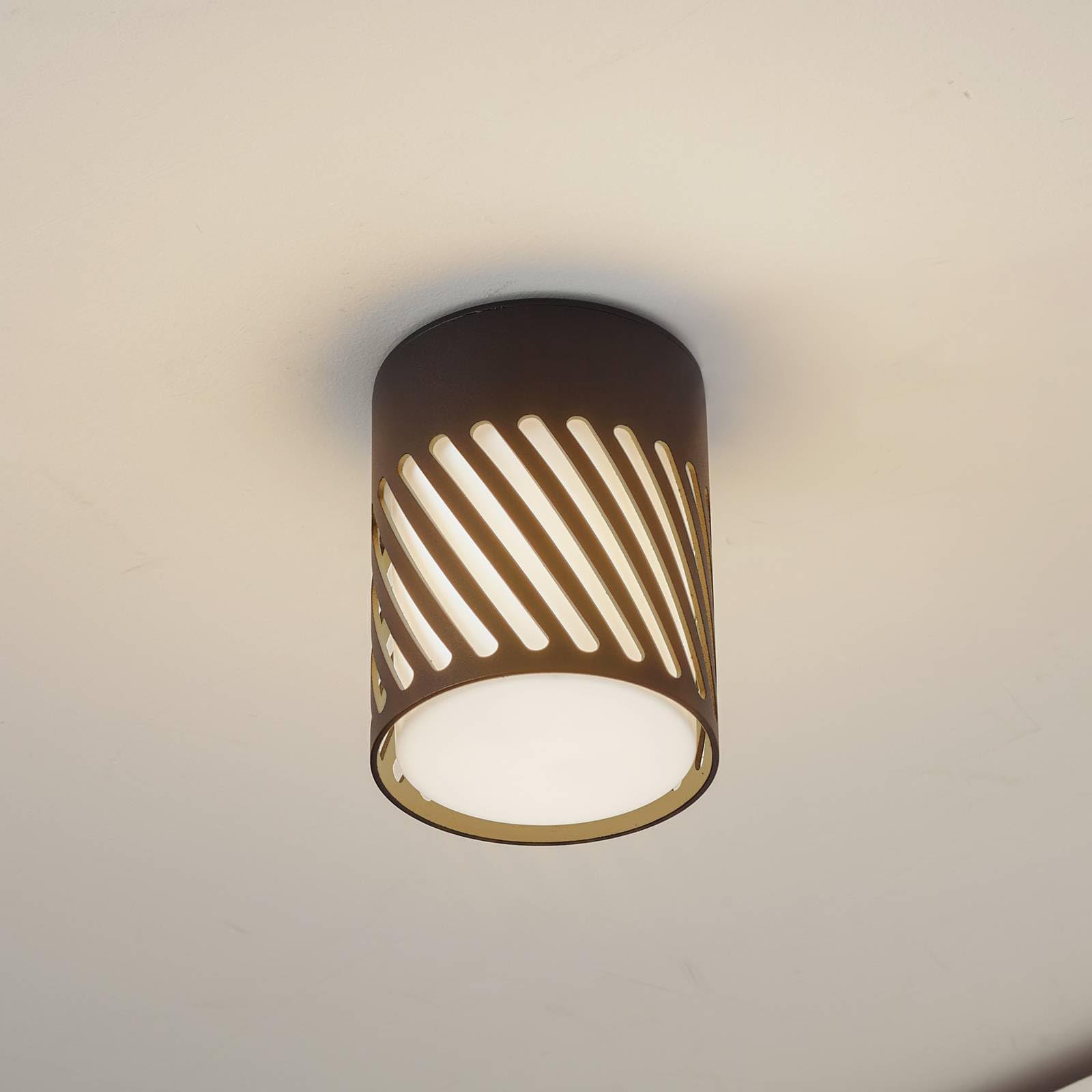 Lindby Deckenlampe Lurinda (spritzwassergeschützt (Modern) in Schwarz aus Aluminium (1 flammig, E27) - Aufbau-Deckenleuchte Deckenleuchte Lampe