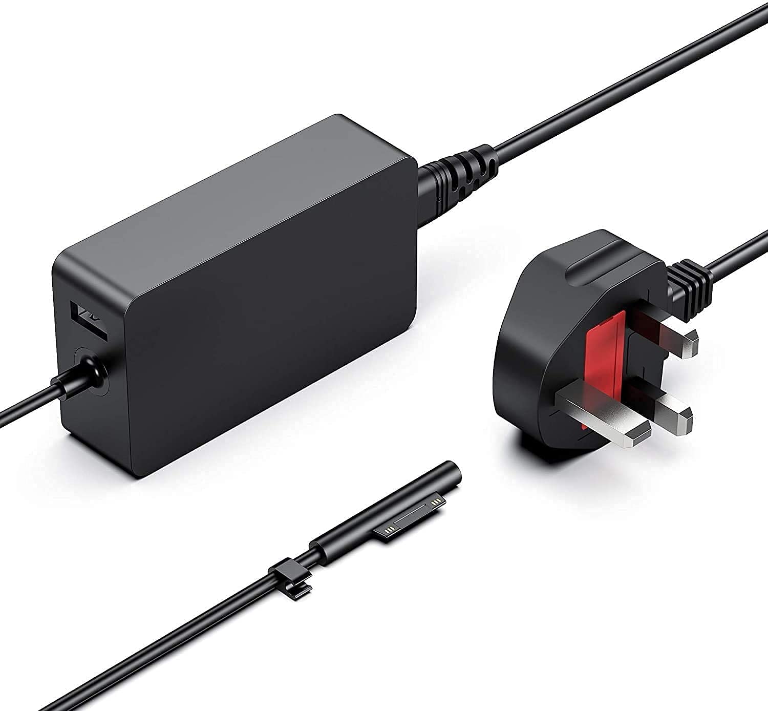 Power Supply Adapter for Microsoft Surface Pro 3/4/5/6/7 (65W, 6.6ft Cord)