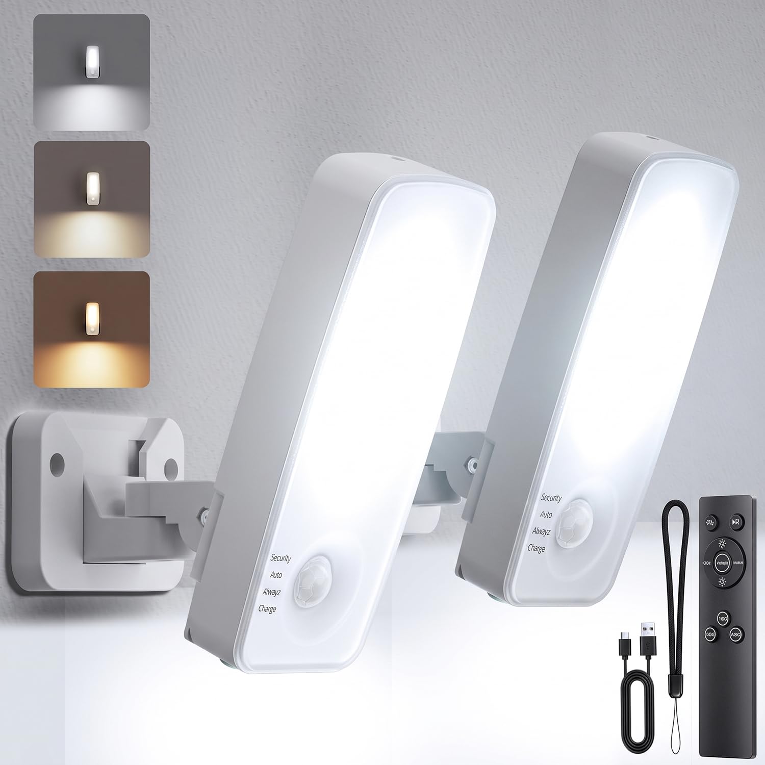 TANBABY Rechargeable Outdoor Wall Lights 2 Pack