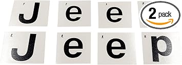 2018-2026 Jeep Compass - Jeep Front and Rear Emblem Overlay Decal Stickers