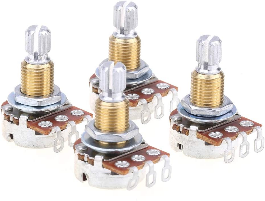Musiclily Pro B500K Brass Thread Metric Mini Potentiometers Split Shaft