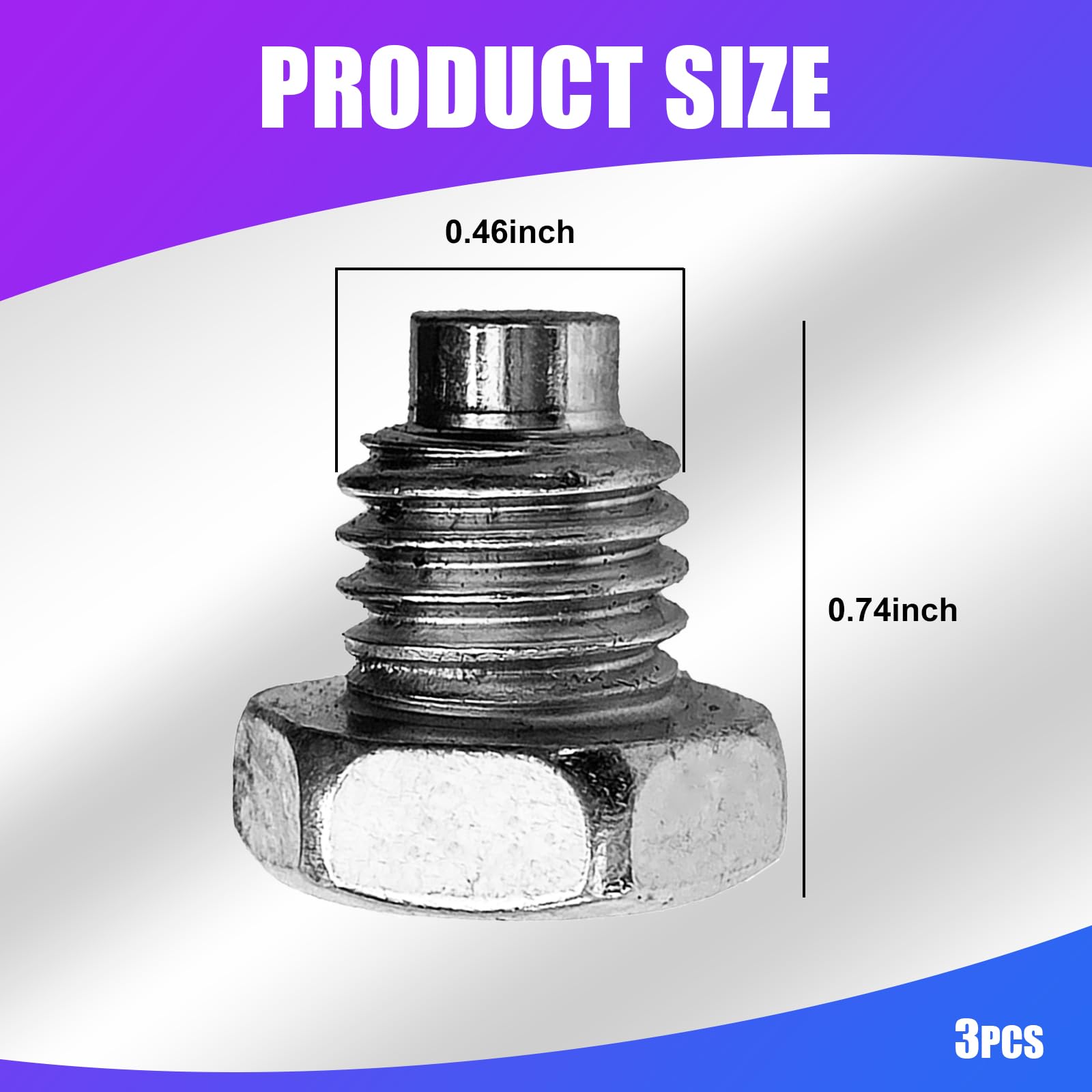 4 Pcs Floor Jack Handle Bolts/Screws - 19mm & 12mm, Iron, For 3-4 Ton Hydraulic Horizontal Car Jacks, Automotive Repair
