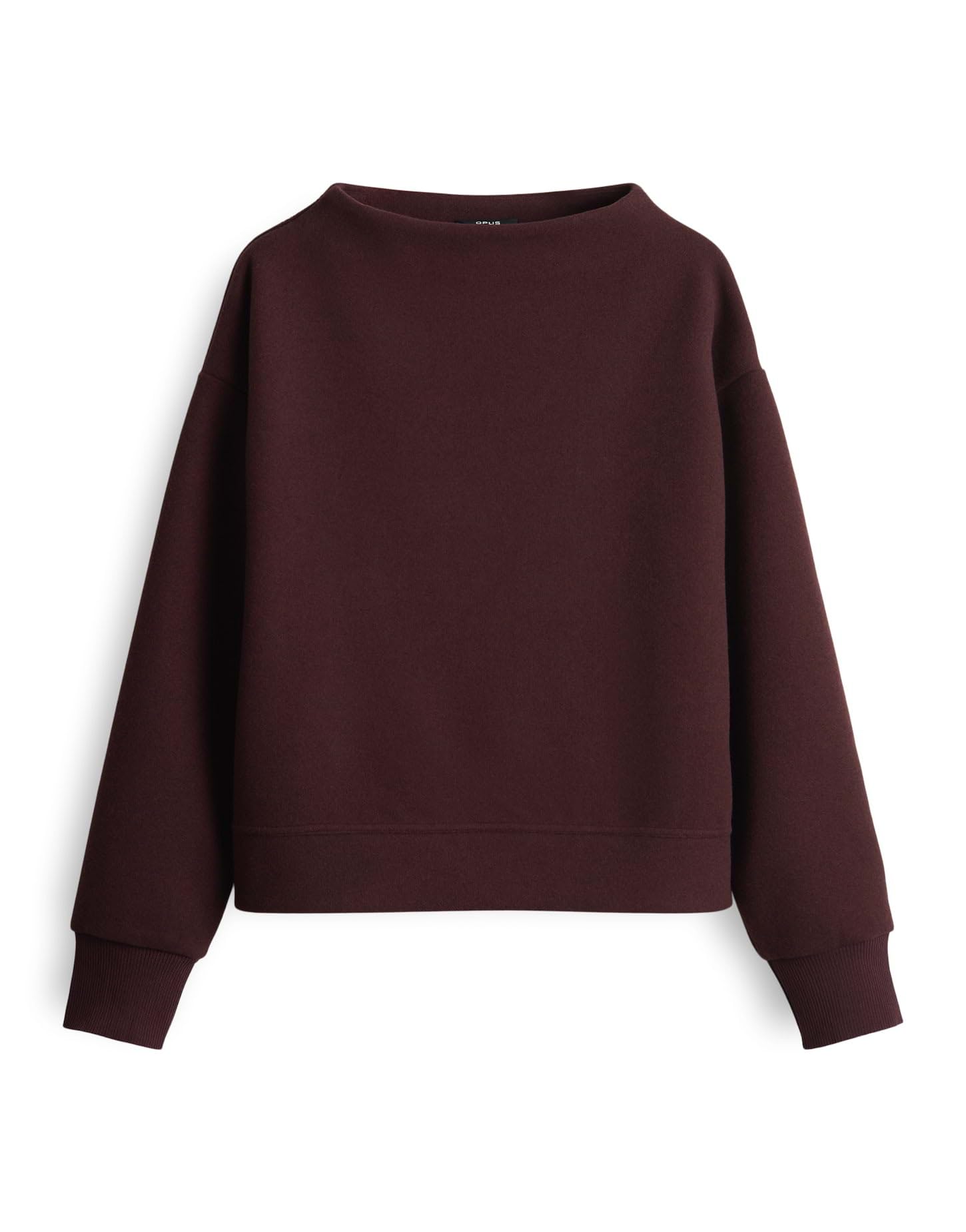 OPUS Damen Sweatshirt | Loose Sweatshirt aus recyceltem Polyester, Dark Grape, Größe 40